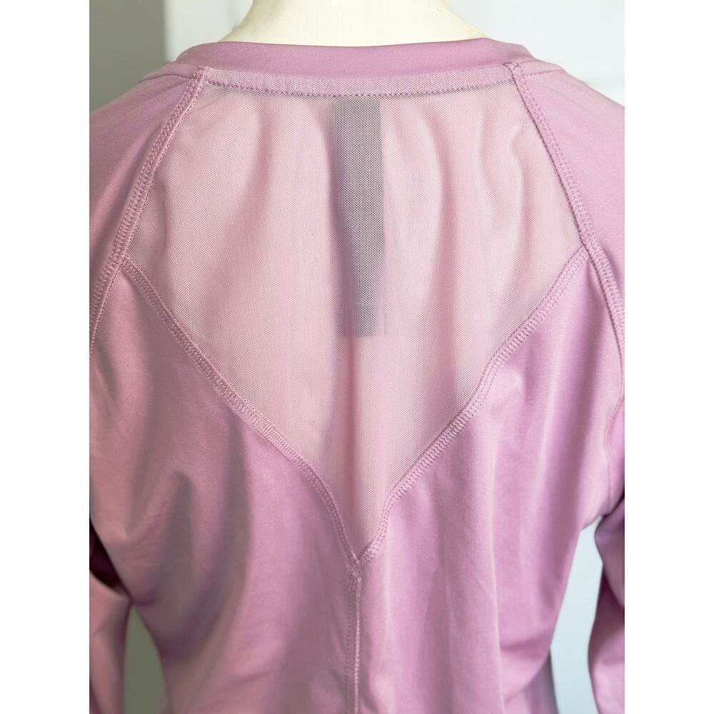 Hind Womens Running Top Light Pink Size M Thumbholes - Picture 3 of 5